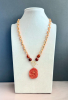 Колье цепь эмаль,коралл,яшма 180 -  Интернет-магазин бижутерии и жемчуга " Ruspearls" , Екатеринбург 