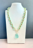 Колье цепь эмаль, аквамарин синт. 150 -  Интернет-магазин бижутерии и жемчуга " Ruspearls" , Екатеринбург 