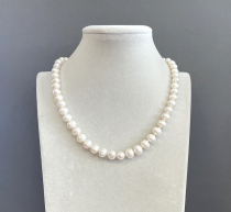 Бусы жемчуг речной  45-220 д.8-8,5 мм -  Интернет-магазин бижутерии и жемчуга " Ruspearls" , Екатеринбург 