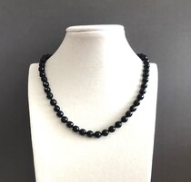 Бусы турмалин шерл 210 д.8,5мм -  Интернет-магазин бижутерии и жемчуга " Ruspearls" , Екатеринбург 