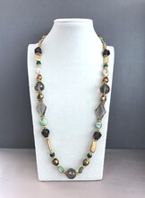 Колье раухтопаз, жемчуг,кварц 220 -  Интернет-магазин бижутерии и жемчуга " Ruspearls" , Екатеринбург 