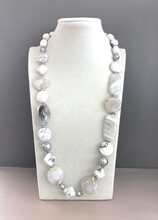 Колье агат, кахалонг, турмалин в кварце 140 -  Интернет-магазин бижутерии и жемчуга " Ruspearls" , Екатеринбург 