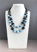 Колье агат, лава 165 -  Интернет-магазин бижутерии и жемчуга " Ruspearls" , Екатеринбург 