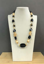 Колье агат, горный хрусталь, майорка 170 -  Интернет-магазин бижутерии и жемчуга " Ruspearls" , Екатеринбург 