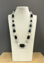 Колье  агат, горный хрусталь 170 -  Интернет-магазин бижутерии и жемчуга " Ruspearls" , Екатеринбург 