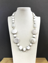 Колье агат, кахалонг, керамика 160 -  Интернет-магазин бижутерии и жемчуга " Ruspearls" , Екатеринбург 