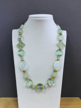 Колье флюорит, агат, халцедон 200 -  Интернет-магазин бижутерии и жемчуга " Ruspearls" , Екатеринбург 