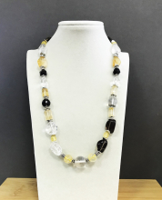 Колье раухтопаз цитрин горный хрусталь 200 -  Интернет-магазин бижутерии и жемчуга " Ruspearls" , Екатеринбург 