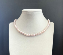 Бусы жемчуг речной 45-180 д.7-7,5мм лаванда -  Интернет-магазин бижутерии и жемчуга " Ruspearls" , Екатеринбург 