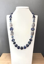 Колье лазурит, агат,кварц 200 -  Интернет-магазин бижутерии и жемчуга " Ruspearls" , Екатеринбург 