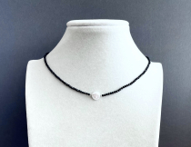 Колье шпинель, жемчуг речной барчный 40-180 -  Интернет-магазин бижутерии и жемчуга " Ruspearls" , Екатеринбург 