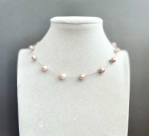 Колье серебро 925, жемчуг речной белый ж40-270* д.7,5мм -  Интернет-магазин бижутерии и жемчуга " Ruspearls" , Екатеринбург 