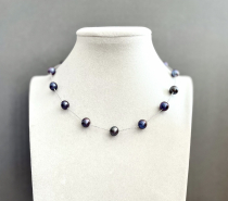 Колье серебро 925, жемчуг речной ж40-270 д.7,5мм -  Интернет-магазин бижутерии и жемчуга " Ruspearls" , Екатеринбург 