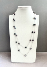 Колье серебро 925, жемчуг речной ж120-750 -  Интернет-магазин бижутерии и жемчуга " Ruspearls" , Екатеринбург 