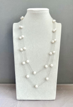 Колье серебро 925, жемчуг речной ж119-1040 -  Интернет-магазин бижутерии и жемчуга " Ruspearls" , Екатеринбург 