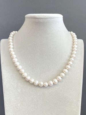 Бусы жемчуг речной  45-220 д.8-8,5 мм -  Интернет-магазин бижутерии и жемчуга " Ruspearls" , Екатеринбург 