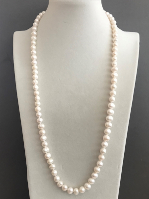 Бусы жемчуг речной 70-210 д.8-8,5мм -  Интернет-магазин бижутерии и жемчуга " Ruspearls" , Екатеринбург 