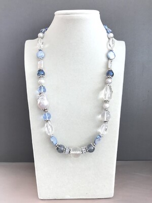 Колье жемчуг баолкко, горный хрусталь, кварц 190 -  Интернет-магазин бижутерии и жемчуга " Ruspearls" , Екатеринбург 