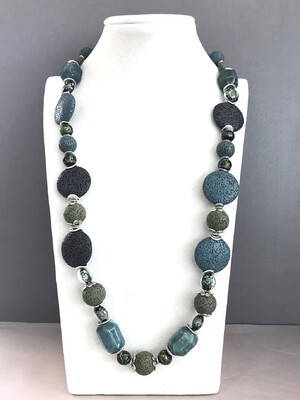 Колье лава, мурано, яшма160 -  Интернет-магазин бижутерии и жемчуга " Ruspearls" , Екатеринбург 