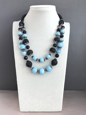 Колье агат, лава 165 -  Интернет-магазин бижутерии и жемчуга " Ruspearls" , Екатеринбург 