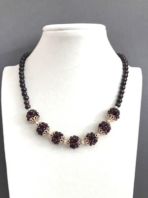 Колье гранат 550 -  Интернет-магазин бижутерии и жемчуга " Ruspearls" , Екатеринбург 