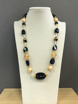 Колье агат, горный хрусталь, майорка 170 -  Интернет-магазин бижутерии и жемчуга " Ruspearls" , Екатеринбург 