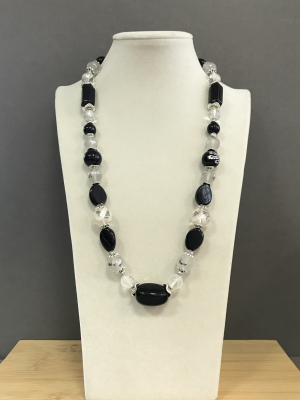 Колье  агат, горный хрусталь 170 -  Интернет-магазин бижутерии и жемчуга " Ruspearls" , Екатеринбург 