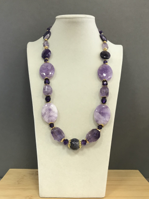 Колье аметист 280 -  Интернет-магазин бижутерии и жемчуга " Ruspearls" , Екатеринбург 
