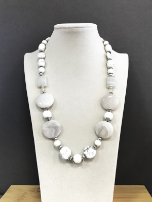 Колье агат, кахалонг, керамика 160 -  Интернет-магазин бижутерии и жемчуга " Ruspearls" , Екатеринбург 