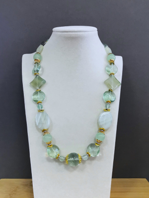Колье флюорит, агат, халцедон 200 -  Интернет-магазин бижутерии и жемчуга " Ruspearls" , Екатеринбург 