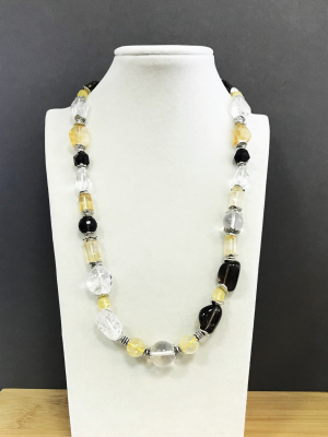Колье раухтопаз цитрин горный хрусталь 200 -  Интернет-магазин бижутерии и жемчуга " Ruspearls" , Екатеринбург 