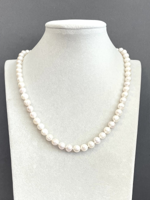 Бусы жемчуг речной 50-220 д.7,5-8мм  -  Интернет-магазин бижутерии и жемчуга " Ruspearls" , Екатеринбург 