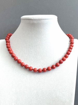 Бусы коралл терракот  45-160 д.8 мм -  Интернет-магазин бижутерии и жемчуга " Ruspearls" , Екатеринбург 