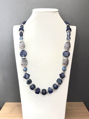 Колье лазурит, агат,кварц 200 -  Интернет-магазин бижутерии и жемчуга " Ruspearls" , Екатеринбург 