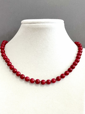 Бусы коралл 450 д.9,5мм красный -  Интернет-магазин бижутерии и жемчуга " Ruspearls" , Екатеринбург 