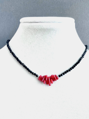 Колье шпинель, коралл 40-200 -  Интернет-магазин бижутерии и жемчуга " Ruspearls" , Екатеринбург 