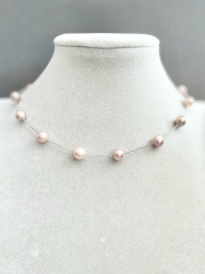 Колье серебро 925, жемчуг речной белый ж45-280* д.7,5мм -  Интернет-магазин бижутерии и жемчуга " Ruspearls" , Екатеринбург 