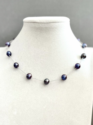 Колье серебро 925, жемчуг речной ж40-270 д.7,5мм -  Интернет-магазин бижутерии и жемчуга " Ruspearls" , Екатеринбург 