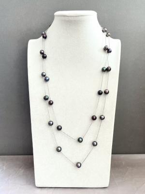 Колье серебро 925, жемчуг речной ж120-750 -  Интернет-магазин бижутерии и жемчуга " Ruspearls" , Екатеринбург 