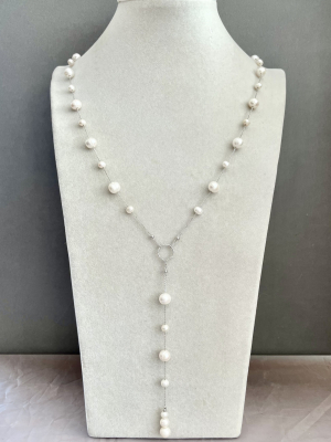 Колье серебро 925, жемчуг речной 80-930 -  Интернет-магазин бижутерии и жемчуга " Ruspearls" , Екатеринбург 