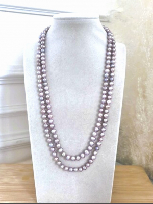 Бусы жемчуг речной 120-210 д.7-7,5мм -  Интернет-магазин бижутерии и жемчуга " Ruspearls" , Екатеринбург 