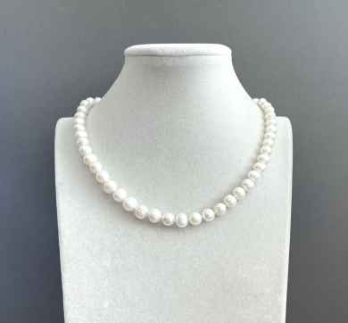 Бусы жемчуг речной 45-180  д.7,5-8 мм -  Интернет-магазин бижутерии и жемчуга " Ruspearls" , Екатеринбург 