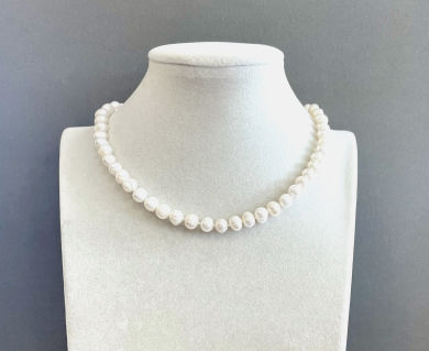 Бусы жемчуг речной 45-90 д.6,5-7мм -  Интернет-магазин бижутерии и жемчуга " Ruspearls" , Екатеринбург 