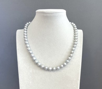 Бусы жемчуг речной серый 50-240 д.8,5-9 мм -  Интернет-магазин бижутерии и жемчуга " Ruspearls" , Екатеринбург 