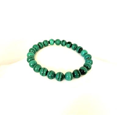 Браслет малахит 150 д.7 мм -  Интернет-магазин бижутерии и жемчуга " Ruspearls" , Екатеринбург 