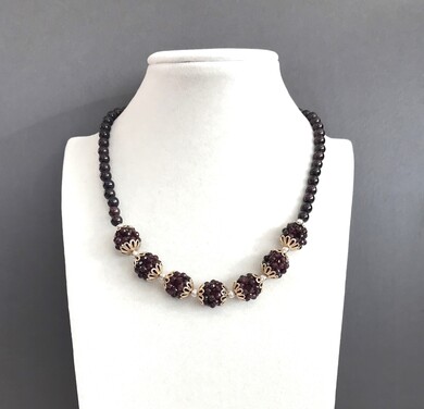 Колье гранат 550 -  Интернет-магазин бижутерии и жемчуга " Ruspearls" , Екатеринбург 