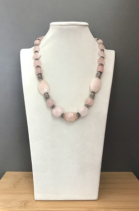 Колье розовый кварц 150 -  Интернет-магазин бижутерии и жемчуга " Ruspearls" , Екатеринбург 