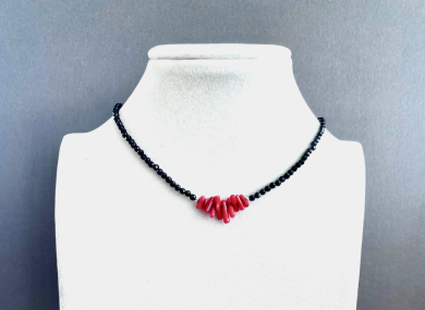 Колье шпинель, коралл 40-200 -  Интернет-магазин бижутерии и жемчуга " Ruspearls" , Екатеринбург 