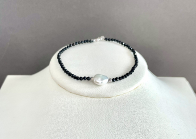 браслет шпинель, жемчуг речной барочный 115 -  Интернет-магазин бижутерии и жемчуга " Ruspearls" , Екатеринбург 