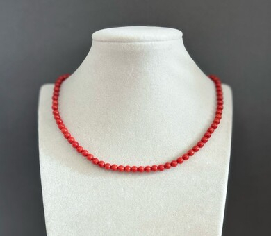 Бусы коралл терракот  42-80 д.5,5мм -  Интернет-магазин бижутерии и жемчуга " Ruspearls" , Екатеринбург 